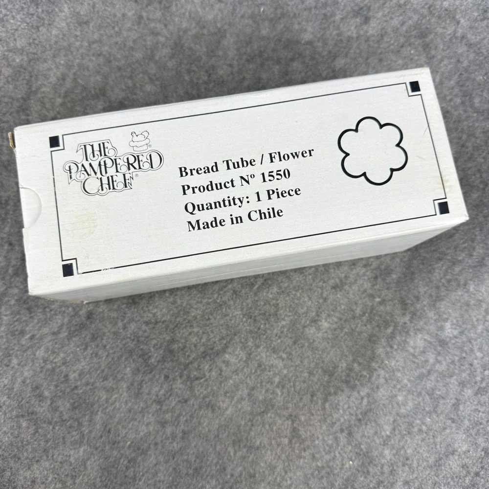 Pampered Chef Flower Bread Tube 1550 Valtrompia Stainless Steel Baking Mold NIB